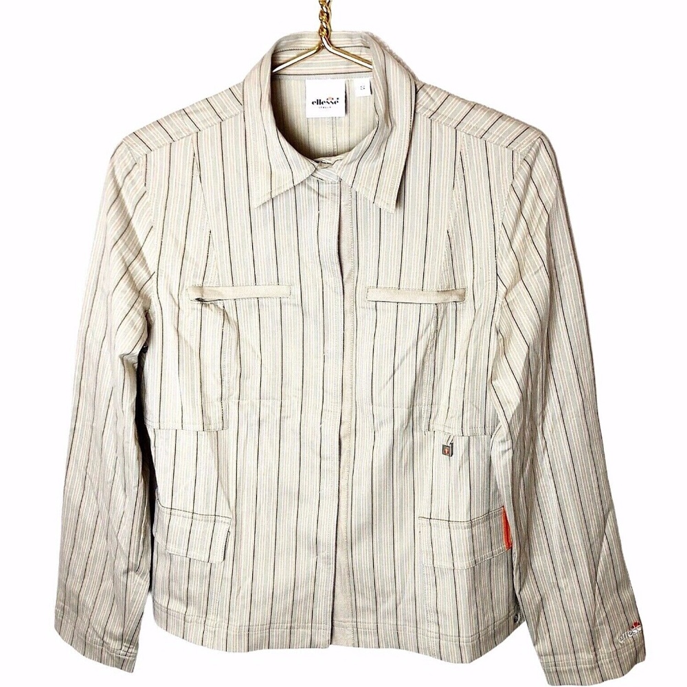 Ellesee 70s Vintage Beige Pinstripe Jacket